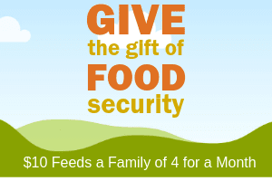 Donate Today! $10 Feeds a Family of 4 for a Month