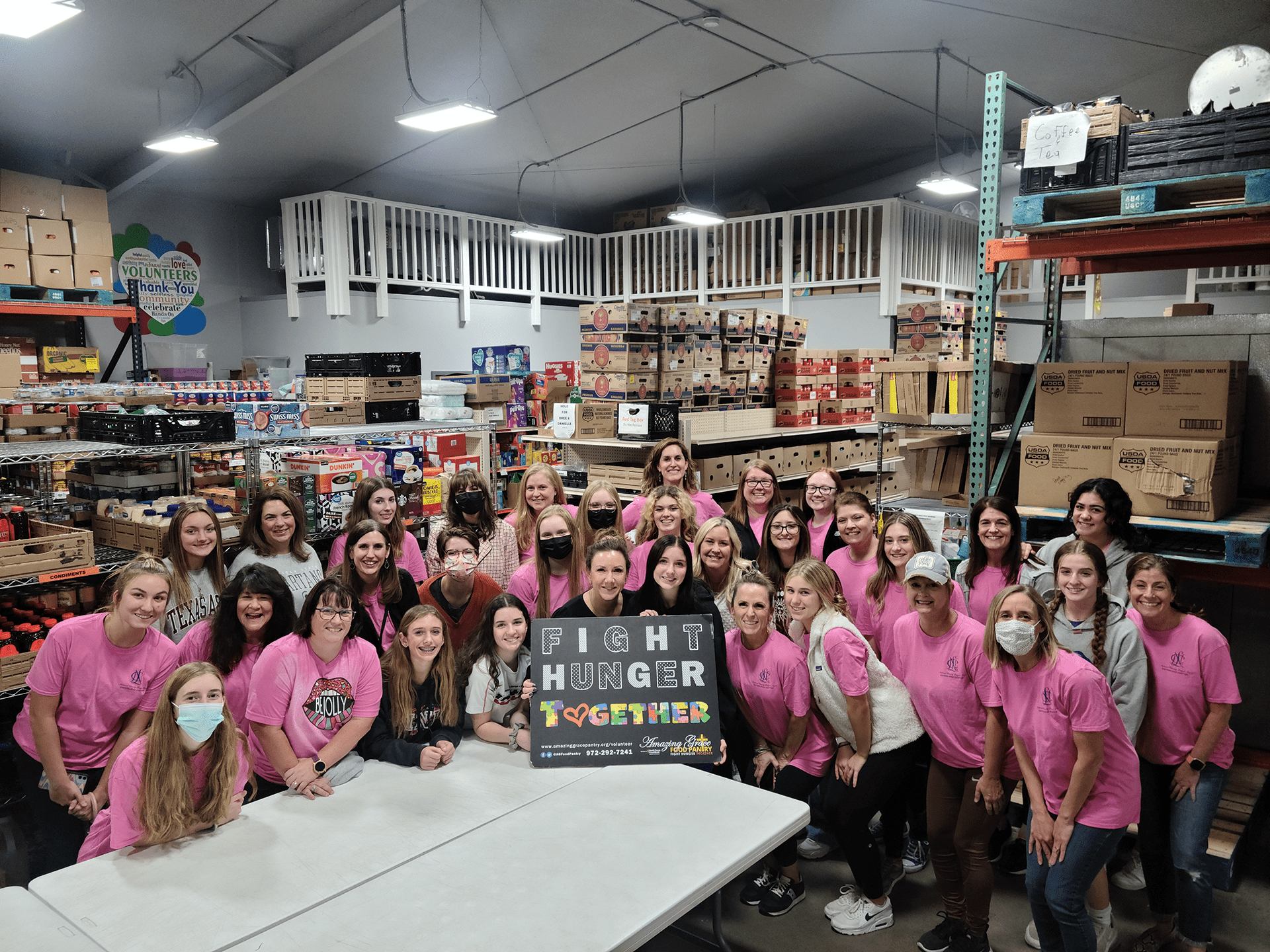 National Charilty League at Amazing Grace Food Pantry