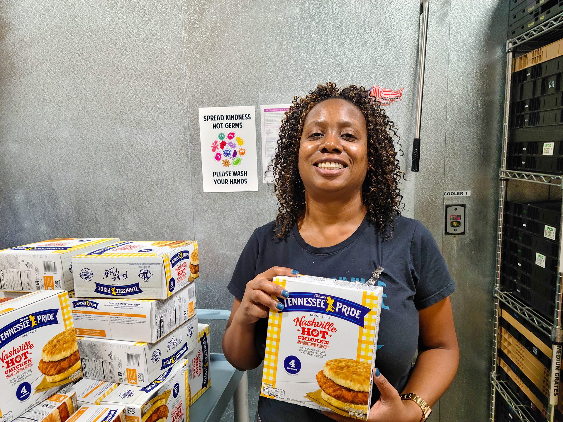 Shanna volunteers at Amazing Grace Food Pantry