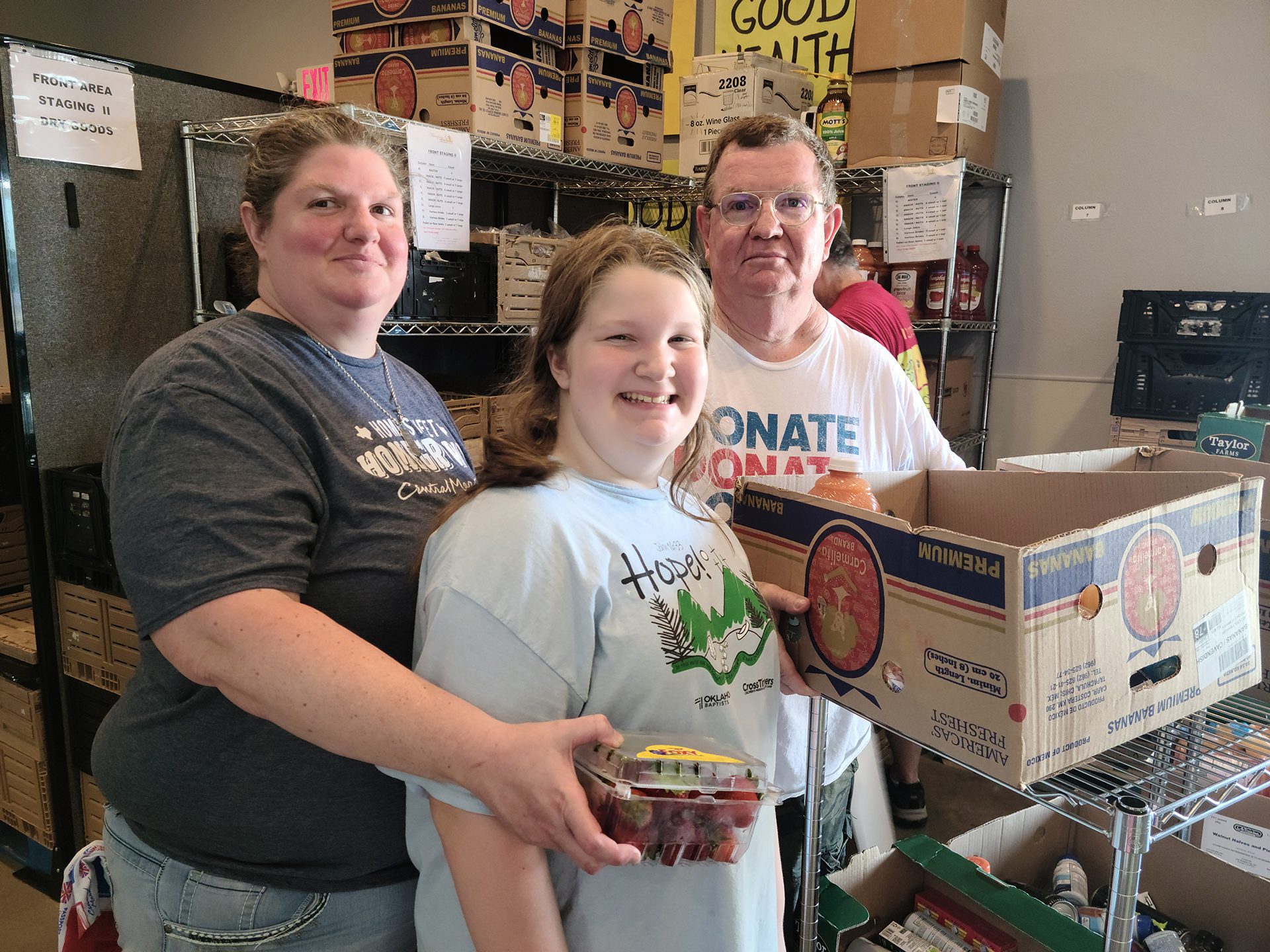 Hailey family volunteers at Amazing Grace Food Pantry